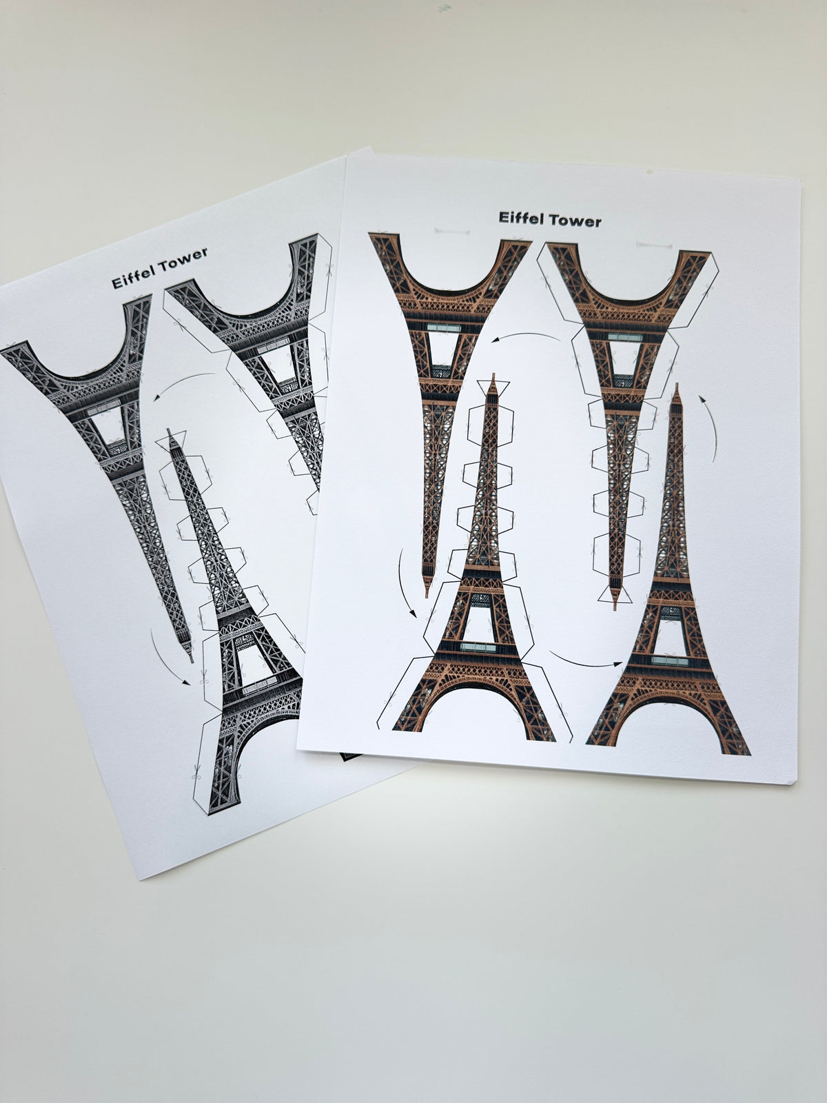 Eiffel Tower Paper Model - Printable PDF
