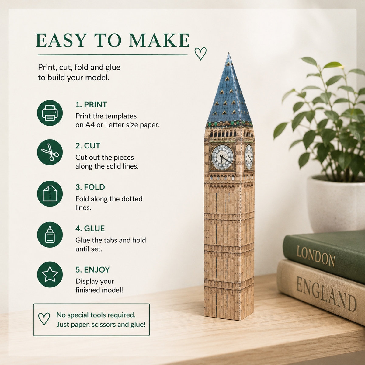 Big Ben Paper Model - Printable PDF