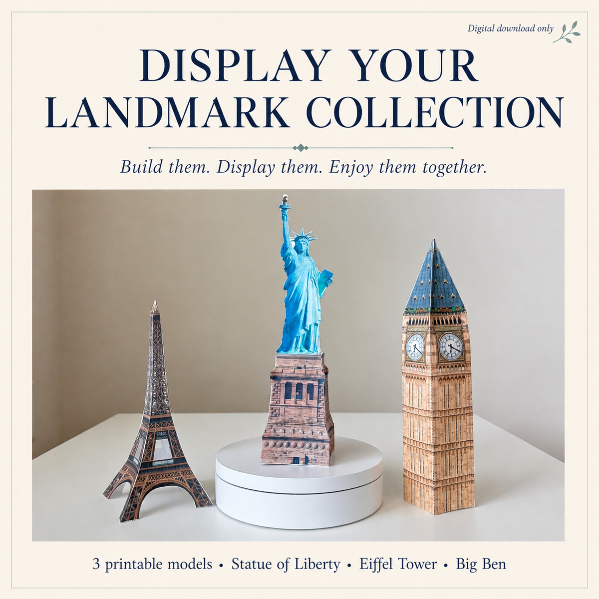 Famous Landmarks Bundle — 3 Printable Models