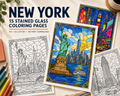 New York Stained Glass Coloring Pages – 15 Designs | Printable PDF