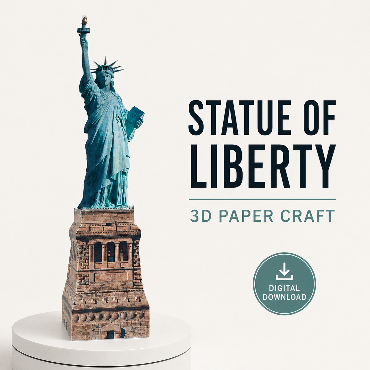 Statue of Liberty Paper Model - Printable PDF