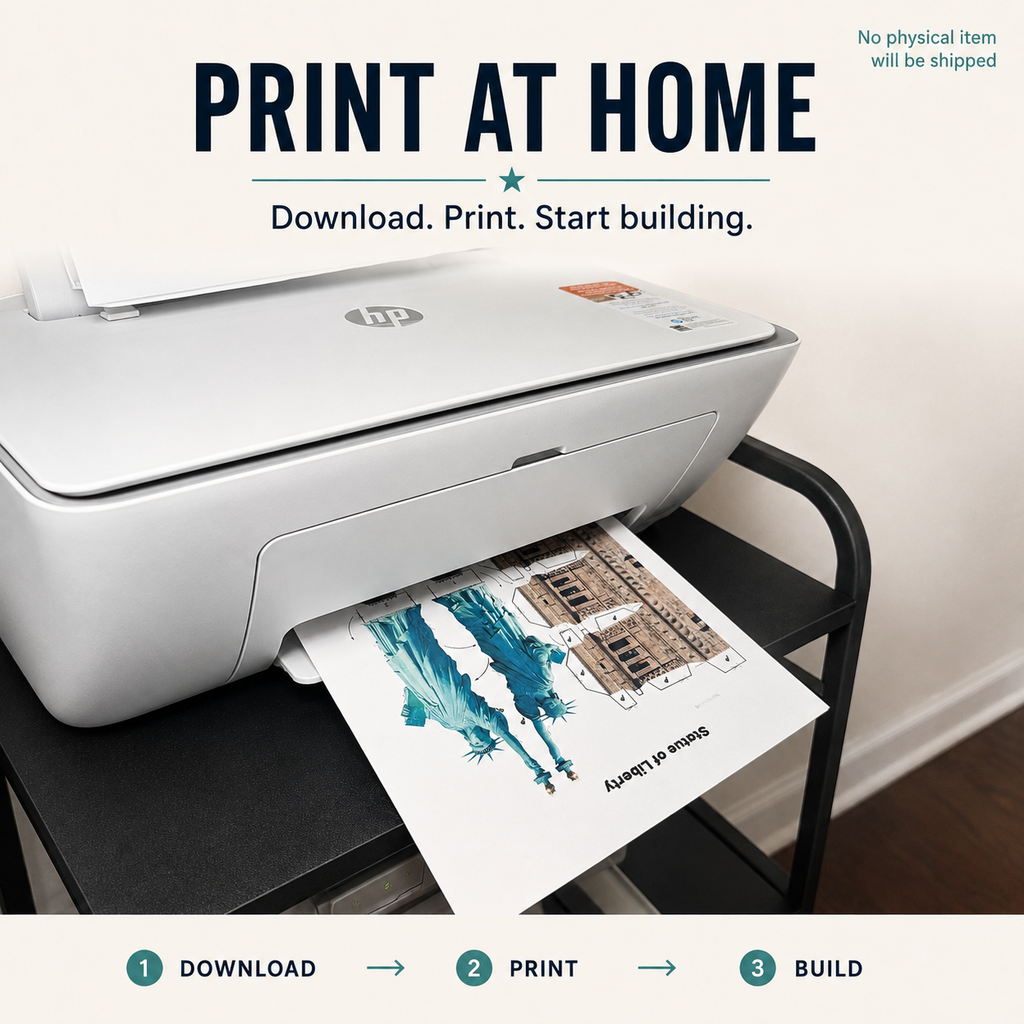 Statue of Liberty Paper Model - Printable PDF