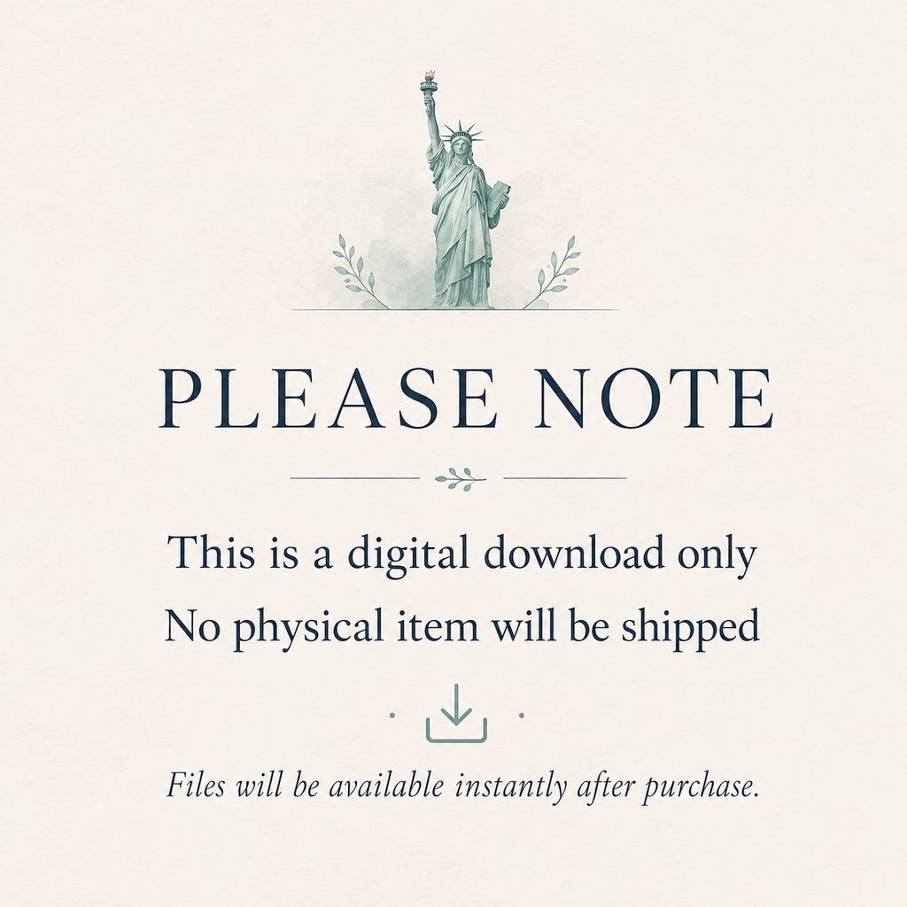 Statue of Liberty Paper Model - Printable PDF