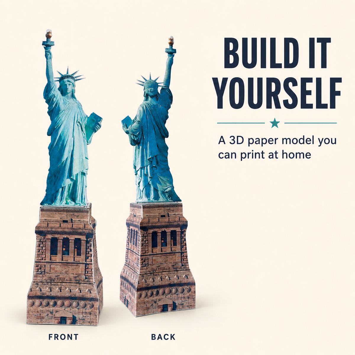 Statue of Liberty Paper Model - Printable PDF